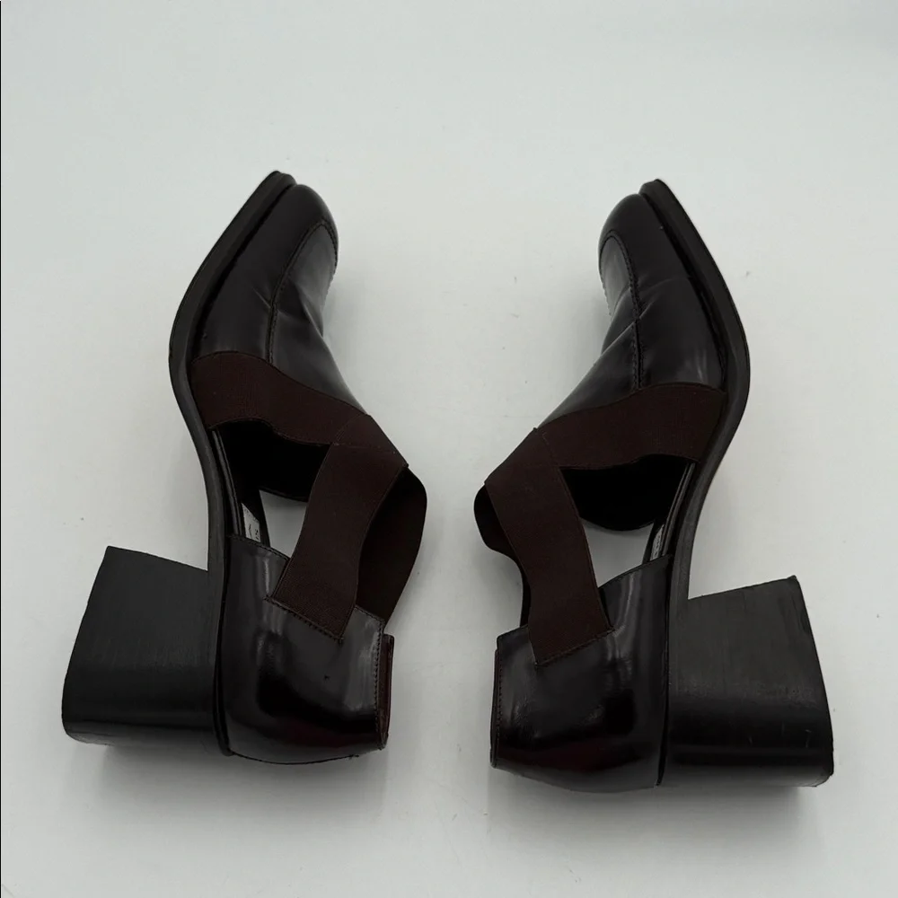 Vintage Via Spiga Brown patent Leather Shoes slip on women 9B Y2K goth 90’s